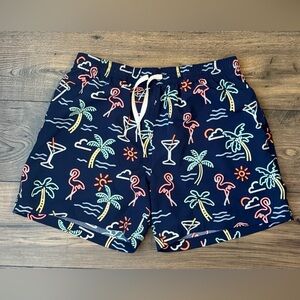 Chubbies Dark Blue Shorts with Multicolor Accents